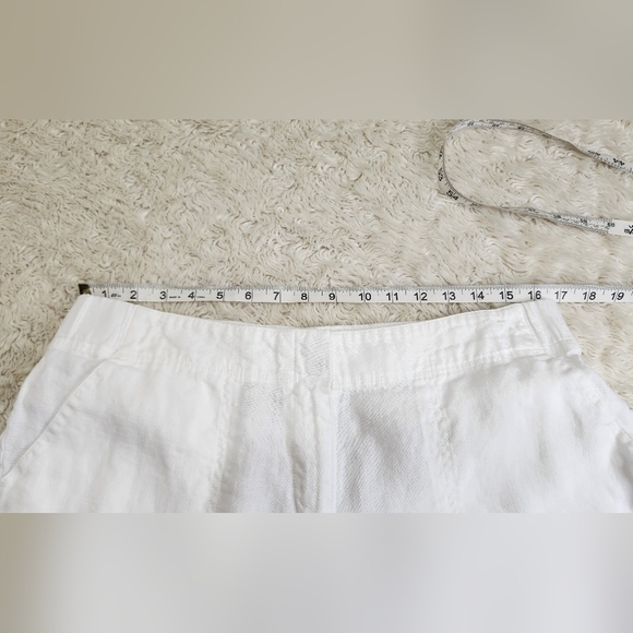J Jill Love Linen White Wide Leg Pants Sz 12 Missy - Picture 4 of 4